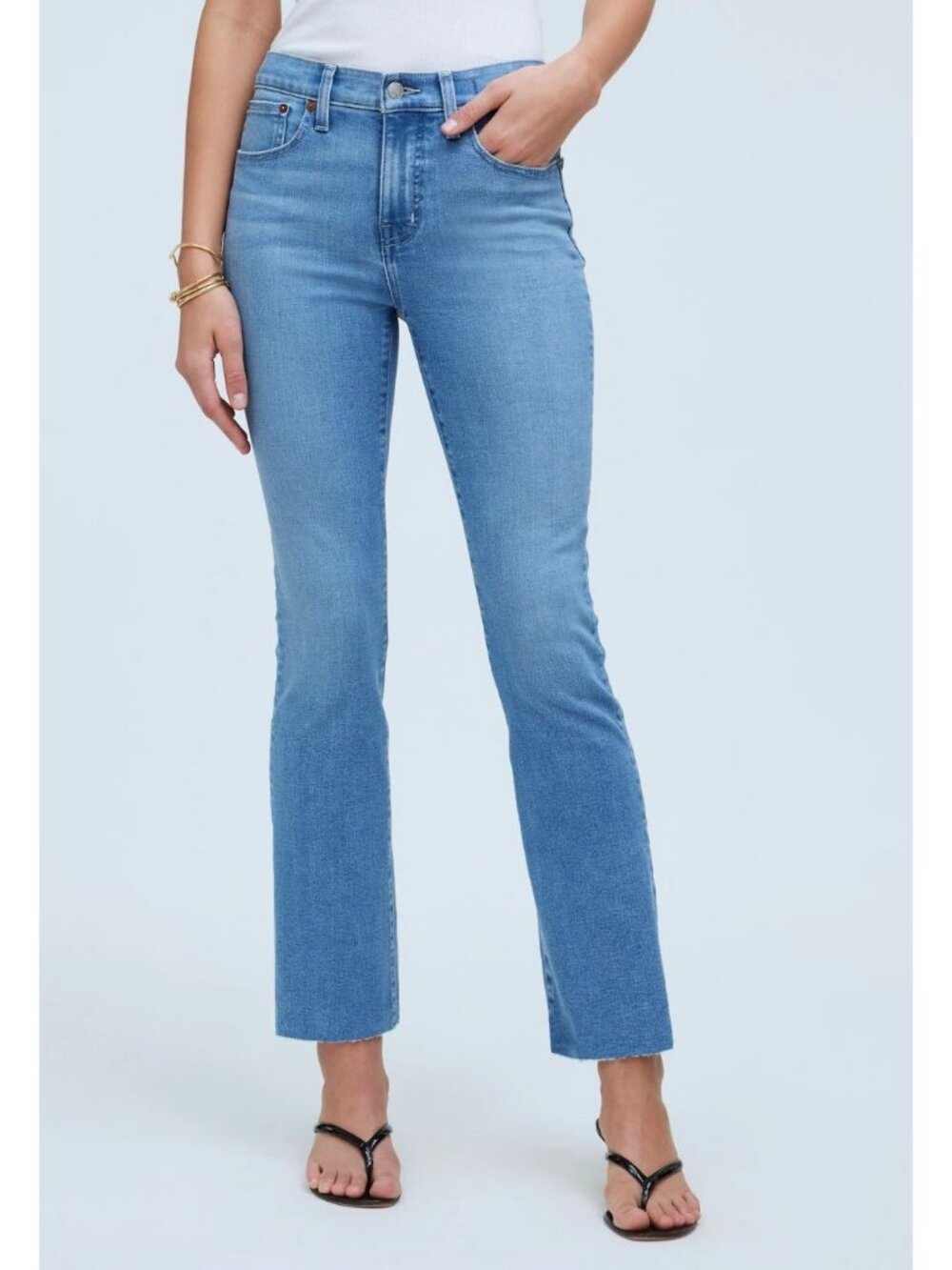 Madewell NO634 Kick Out Crop Jeans Corley Wash Blue Women's Size 26 NWT!